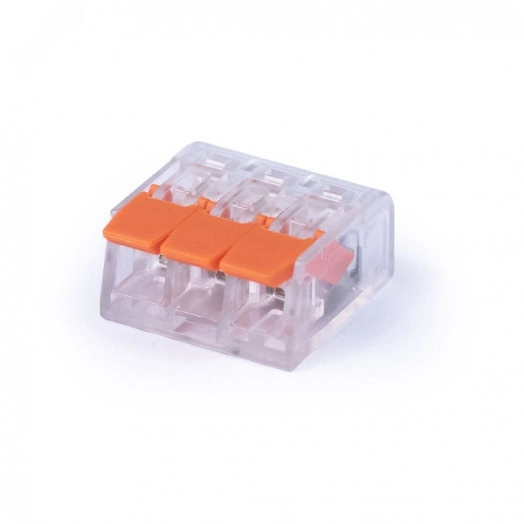 Клемма соединительная универсальная 3-х проводная с рычагом 0.14-2.5/4.0 (10шт) (WAGO