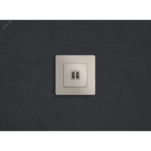 ETIKA Зарядное устройство с двумя USBразьемами 240В/5В 2400мА слоновая кость