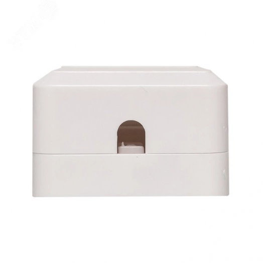 Корпус настенной розетки TERACOM PRO на 1 модуль Keystone со шторкой и маркером белый