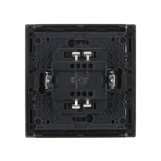 FORTE&PIANO Выключатель 1-клавишный проходной с индикацией 10А FP504 сталь IEK