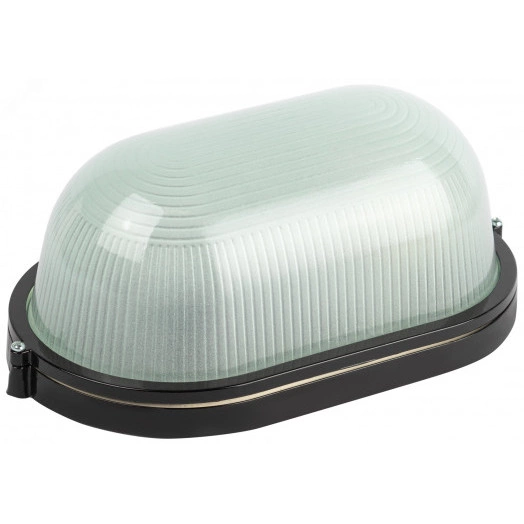 Светильник НБП 04-100-001 Акватермо алюминий/стекло IP54 E27 max 100Вт 280х160 овал черный