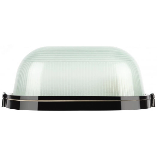 Светильник НБП 04-100-001 Акватермо алюминий/стекло IP54 E27 max 100Вт 280х160 овал черный