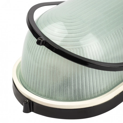 Светильник НБП 04-100-001 Акватермо алюминий/стекло IP54 E27 max 100Вт 280х160 овал черный