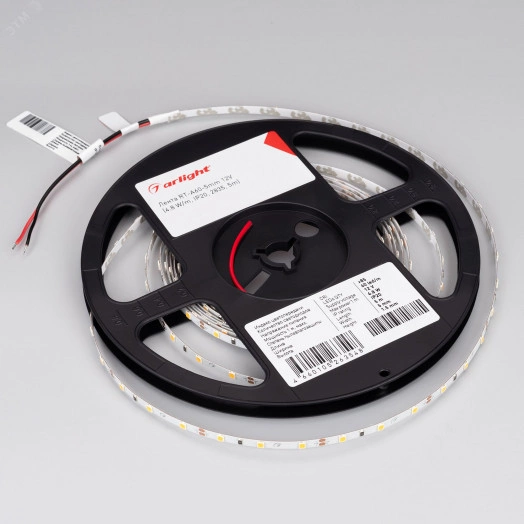 Лента RT-A60-5mm 12V Cool 15K (4.8 W/m, IP20, 2835, 5m) (, 4.8 Вт/м, IP20)