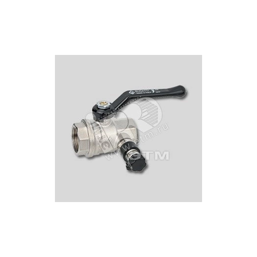 Кран шаровой 1/2' ВВ с заглушкой 1/4' и дренажным вентилем ручка OREGON 330