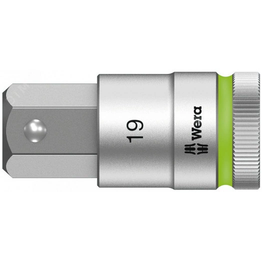 Головка торцевая со вставкой под внутренний шестигранник 8740 C Hex-Plus HF Zyklop DR 1/2 с фиксацией крепежа 19 x 60 мм