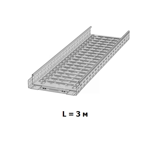 Кабельный лоток, перф., 3 м CT-E-35-100 L=3000 PG