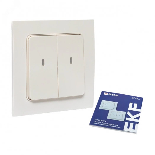 Умный беспроводной выключатель Стокгольм 2-кл. EKF Сonnect