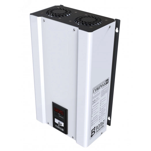 Стабилизатор переменного напряжения Гибрид релейно-симисторный 9 кВА, однофазный, настенный