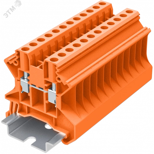 Клемма TU 1-1 винтовая, сечение 4 мм. кв., оранжевая