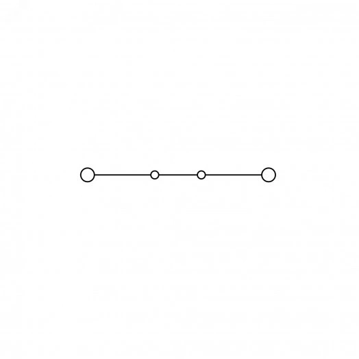 Клемма проходная, зажим push-in, 2 точки подключения, 6 кв.мм, серая