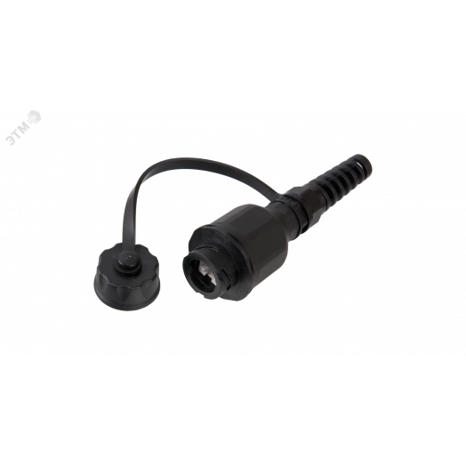 Индустриальный модуль-розетка, Кат.6, RJ45/8P8C, неэкранированная, IP67, черный