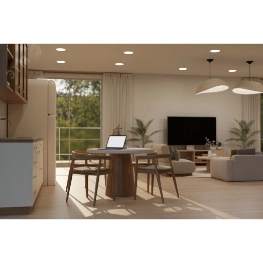 Светильник светодиодный встраиваемый ДВО 1601 белый круг LED 7Вт 3000 IP20