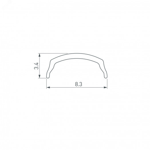 Экран ARH-BENT-W11-2000 Clear (ARL, Пластик)