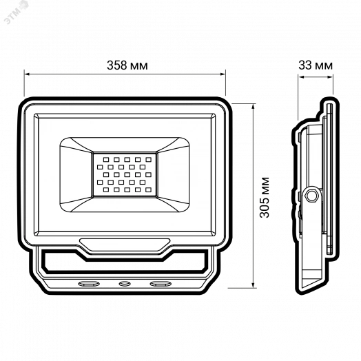 Прожектор светодиодный ДО-200Вт 6500К 17000Лм IP65 Jazzway