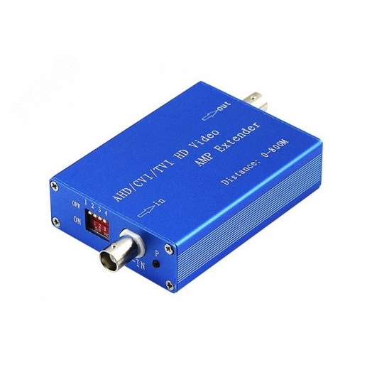 Усилитель видеосигнала по коаксиальному кабелю , до 800м, AHD/CVI/TVI 12VDC до 500мА