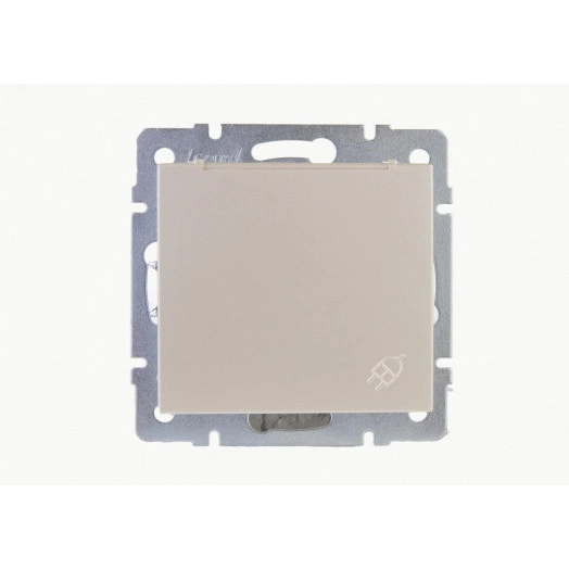 Розетка RAIN с заземлением с крышкой керамика жемчужно-белый перламутр механизм