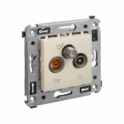 Avanti Розетка TV-FM-SAT в стену,  Ванильная дымка