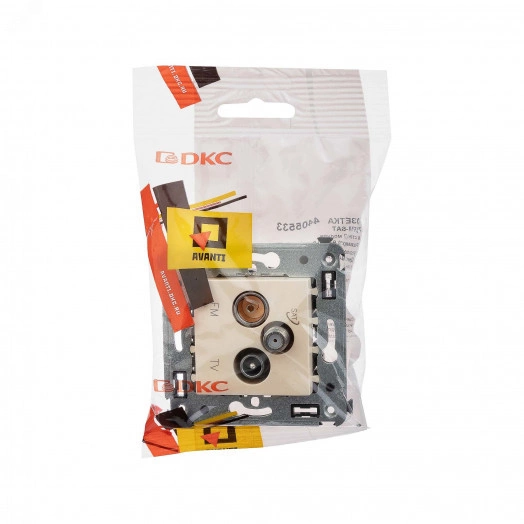 Avanti Розетка TV-FM-SAT в стену,  Ванильная дымка