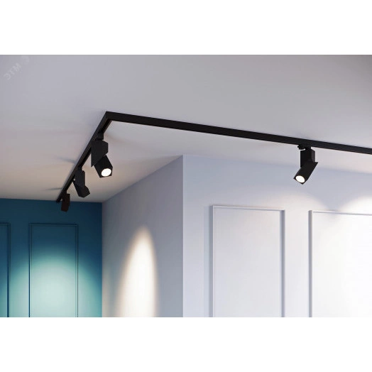 Светильник трековый LGD-TWIST-TRACK-4TR-S60x60-12W Warm3000 (BK, 30 deg) (ARL, IP40 Металл, 3 года)