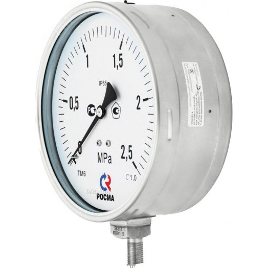манометр коррозионностойкий виброустойчивый радиальный тм-621р.00 0...0,25mpa m20x1,5 кл.т 1,0 готовый к гидрозаполнению