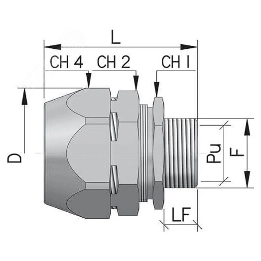 Муфта металлорукав в изоляции в оплетке-коробка DN 12 IP66 М16х15