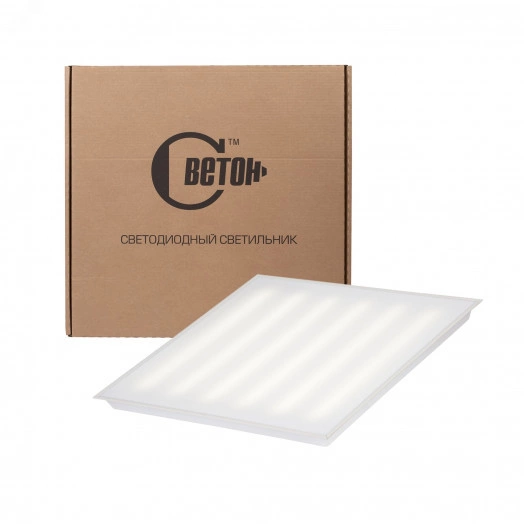 Светильник светодиодный офисный ДВО/ДПО 41,7Вт 595х295х40  3000К 4740Лм матовый  IP41 ( Люгер 9-37-Д-120-0/ПТ/О-3К80-У41)