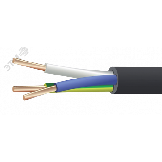 Кабель силовой ВВГ-нг(А)-LSLTx 3х2,5ок(N, PE)-0,66 ТРТС (А) 100м ТРТС