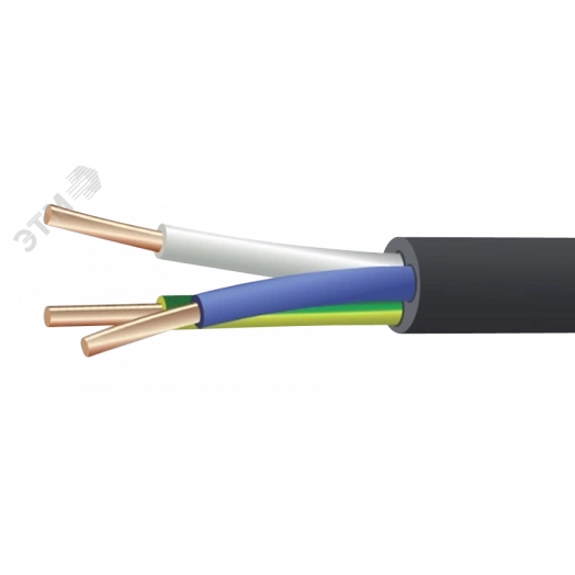 Кабель силовой ВВГ-нг(А)-LSLTx 3х2,5ок(N, PE)-0,66 ТРТС (А) 100м ТРТС