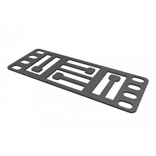 Кронштейн 1U. Т-пазы. цвет черный RAL9005 (8 шт. в комплекте)