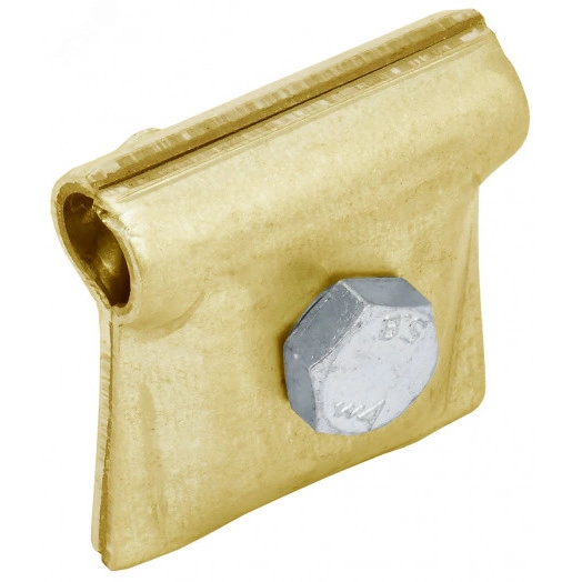 Зажим соединительный круглого проводника 6-12мм латунь