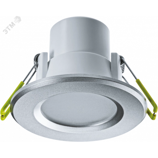 Светильник светодиодный ДВО-5Вт 3000К 350Лм серебро IP44