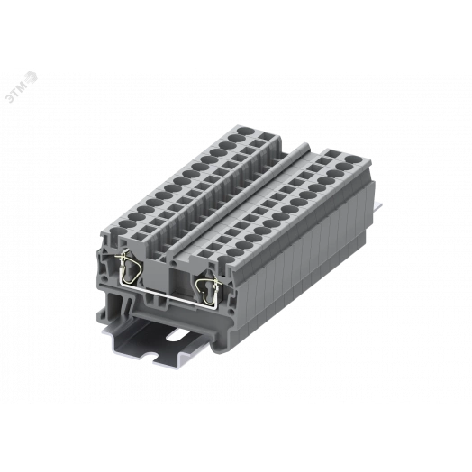 Клемма TC 1-1 пружинная, сечение 4 мм. кв., серая