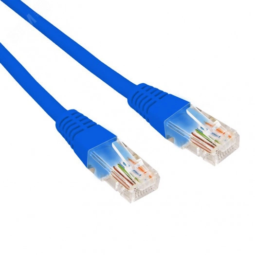 Патч-корд U/UTP, CAT 5e, RJ45-RJ45, 26AWG, LSZH, синий, 1,5м,