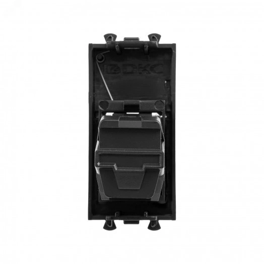 Avanti USB 2.0 розетка модульная, тип А-А, , Черный матовый, 1 модуль