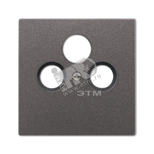 Накладка для телевизионной розетки (SAT-TV-FM)  Серия LS990  Материал- металл  Цвет- антрацит