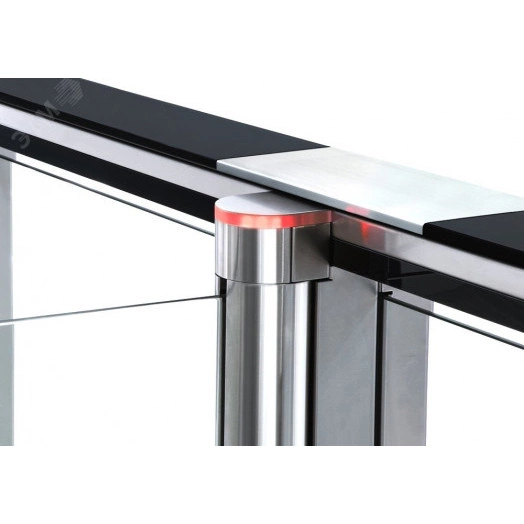 Комплект крышек -STС-01GS (2 шт)из закаленного стекла с центральной вставкой из нержавеющей стали для турникета Скоростной проход -ST-01