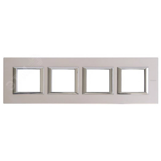 Axolute Рамка 2х4 поста 71мм горизонтальная титан