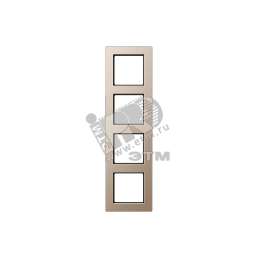 Рамка 4-я для горизонтальной/вертикальной установки  Серия- ACreation  Материал- дуропласт  Цвет-  шампань