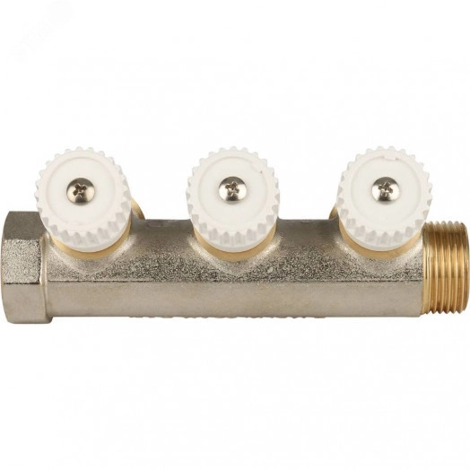 Коллектор распределительный 3/4', 3 отвода 3/4'ЕК