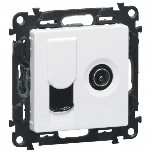 Valena LIFE Лицевая панель розетки TV-RJ45 Белая