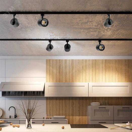 Светильник светодиодный трековый на шинопровод ДПО-10w 3000K 24° черный Jazzway