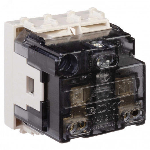 Avanti Розетка ''Ванильная дымка'', 2P+E, с защитными шторками, 2 модульная