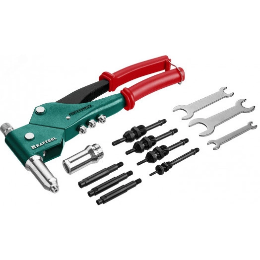 Комбинированный поворотный заклепочник 360 град. в кейсе, 3 вида заклёпок, Combo3-M6