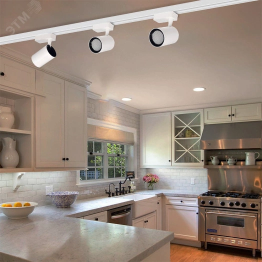 Светильник трековый однофазный ДПО LED-25 Вт 2160 Лм 3000К IP40 белый с белой решеткой 24° 180–250В Jazzway