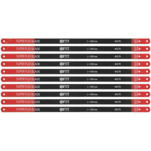 Полотна ножовочные односторонние 300 мм (Super Flex), 10 шт (18 ТPI)