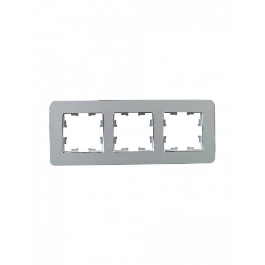 BRITE Рамка 3 поста РУ-3-1-Бр металл алюминий RE IEK