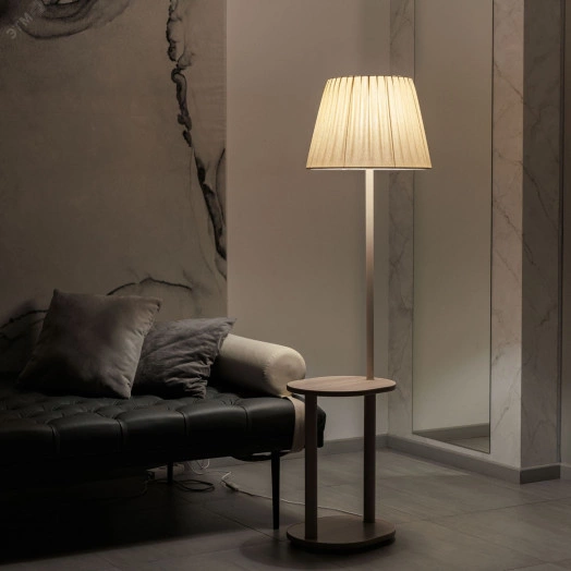 Светильник НТБ-11-60-103 со стол овал Шимо        абажуром Ларсен софт