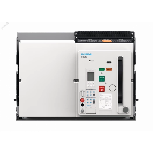 Воздушный выключатель серии HGN, арт. HGN50C3BM2C2S254SBAEL (5000А, 3P, 100кА, выкатной c горизонтальным расположением шин, реле GPR-LP, с моторным приводом AC/DC 220В (катушка вкл. AC/DC 220В, катушка откл. AC/DC 220В))