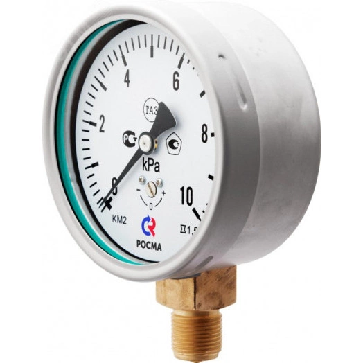 Манометр для измерения низких давлений газов радиальный КМ-22Р 0-4 kРа М20х1.5 100 мм кл.1.5